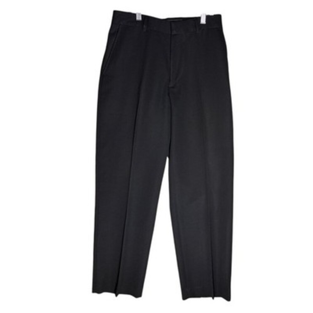 VTG Eddie Bauer Dress Pants Mens 30x30 Black Classic Fit Flat Front Straight